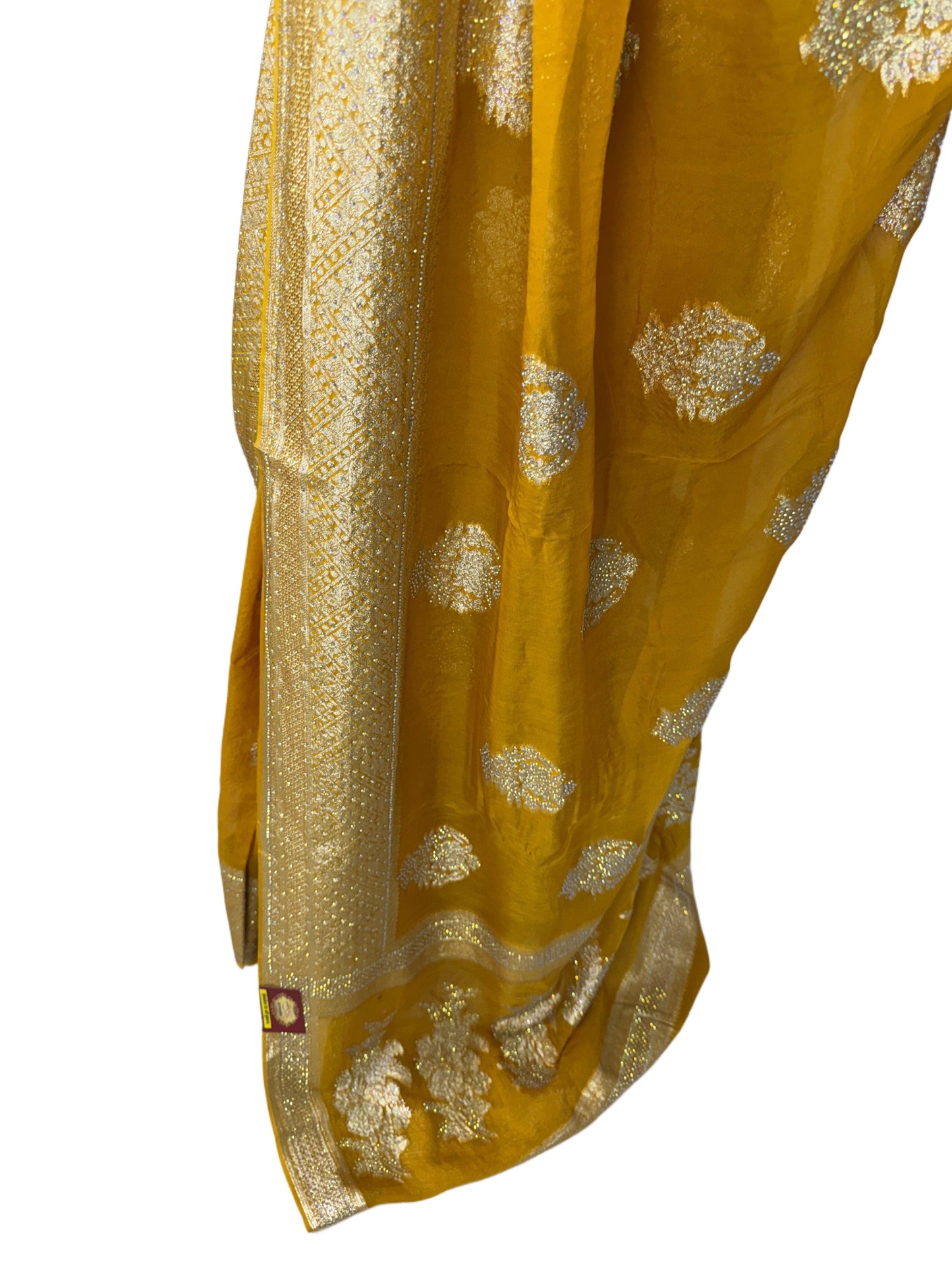 Mustard Chiffon Saree