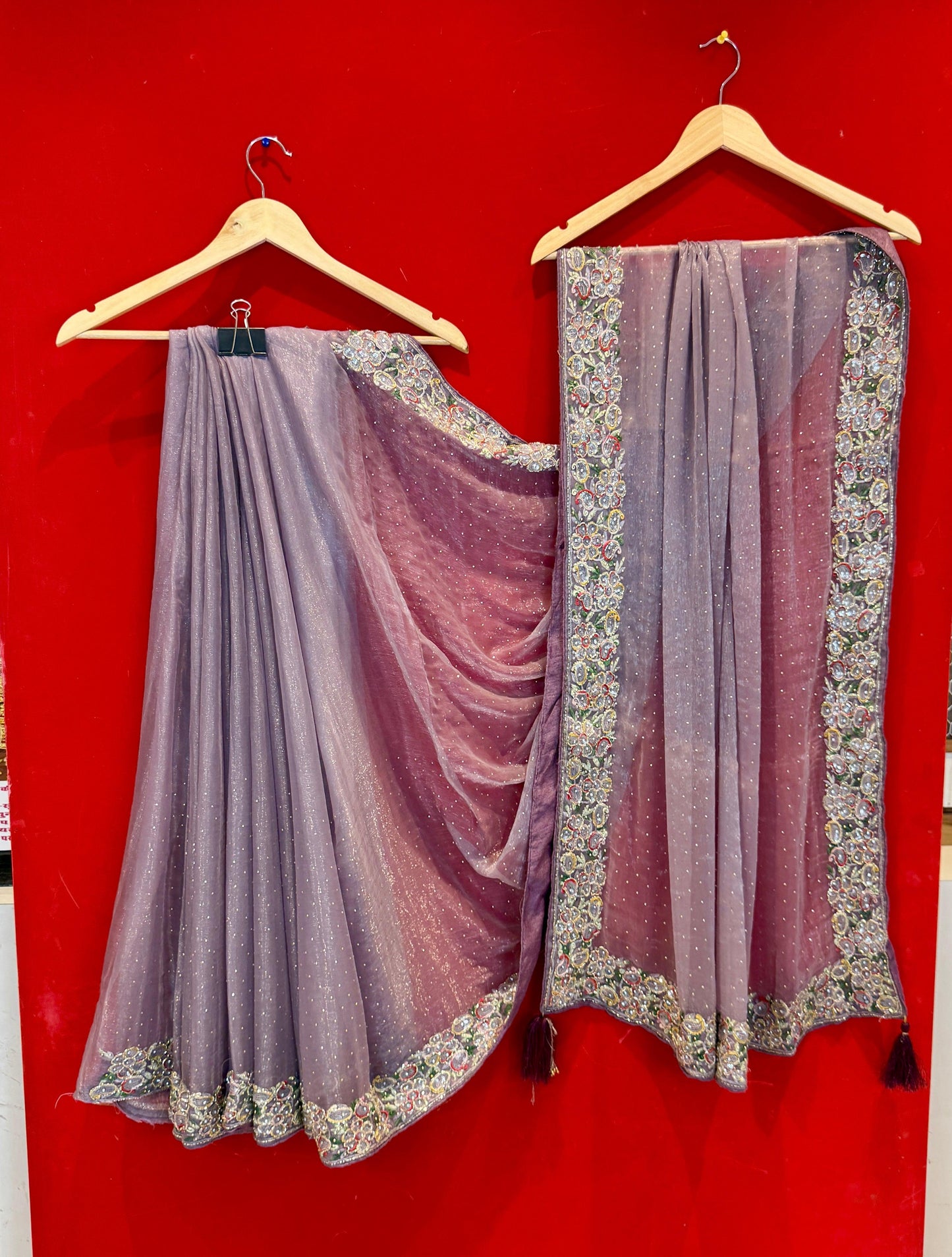 Purple Sweety Chiffon Saree