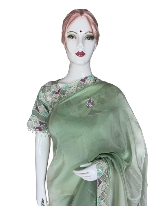 Green Ombre Saree