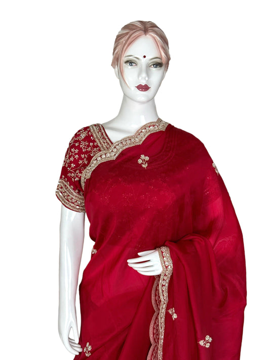 Suhaag Special Red Saree