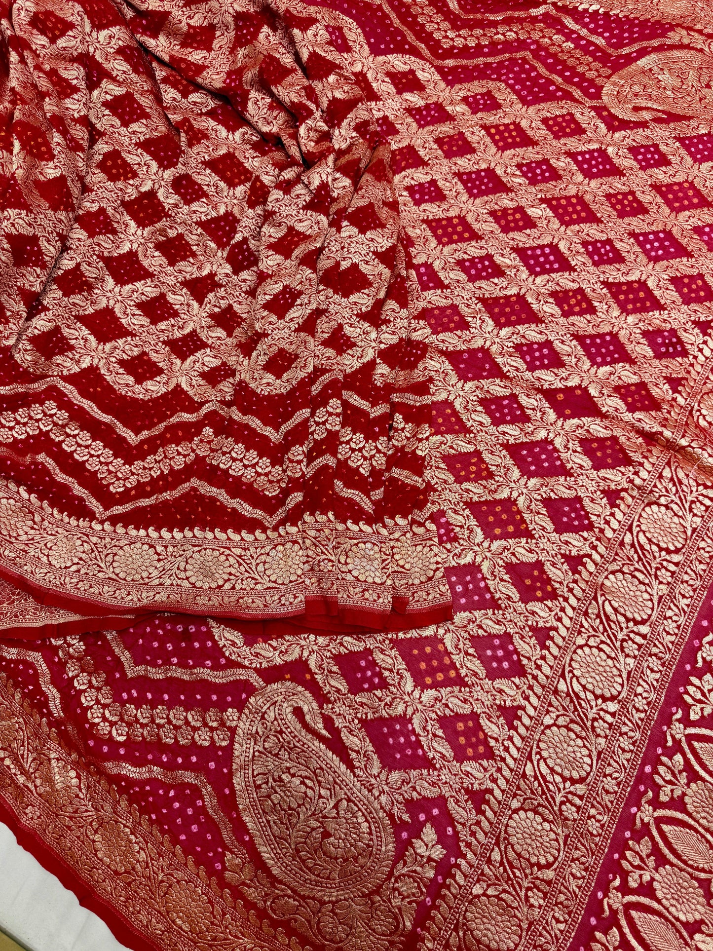 Hand Bandhej Pure Saree