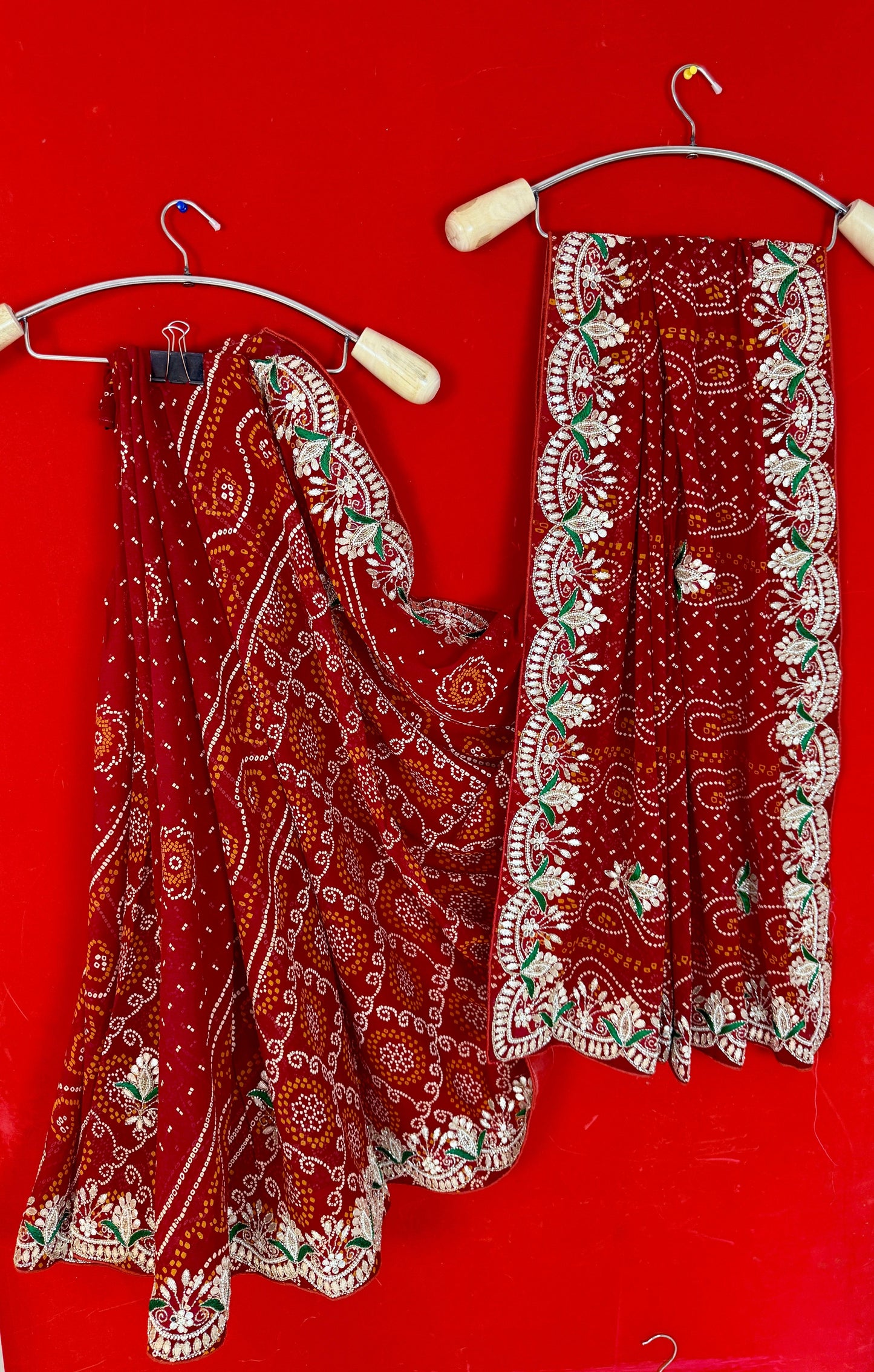 Red Bandhej Chunnri Dn-3399