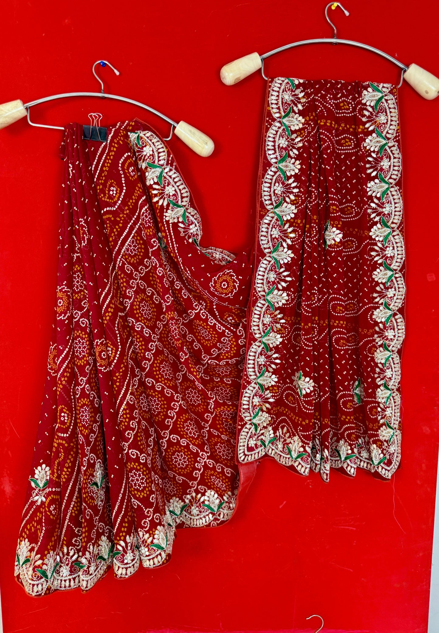 Red Bandhej Chunnri Dn-3399