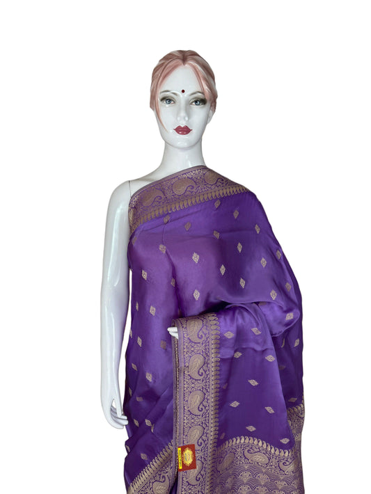 Purple Banarasi Saree