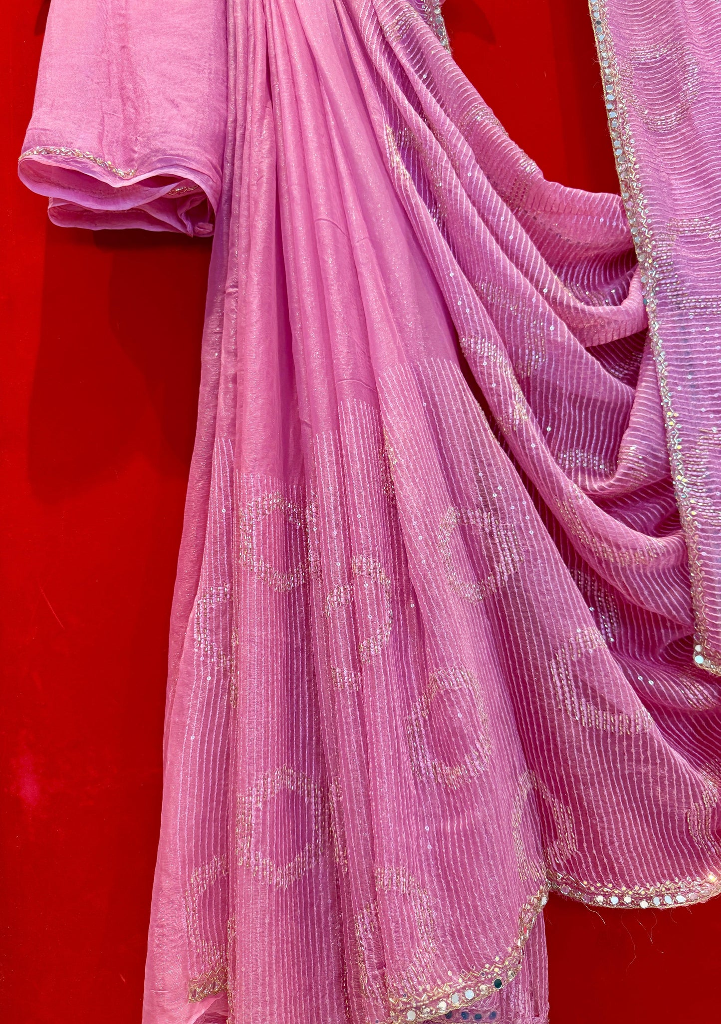 Pink Sweety Chiffon Saree