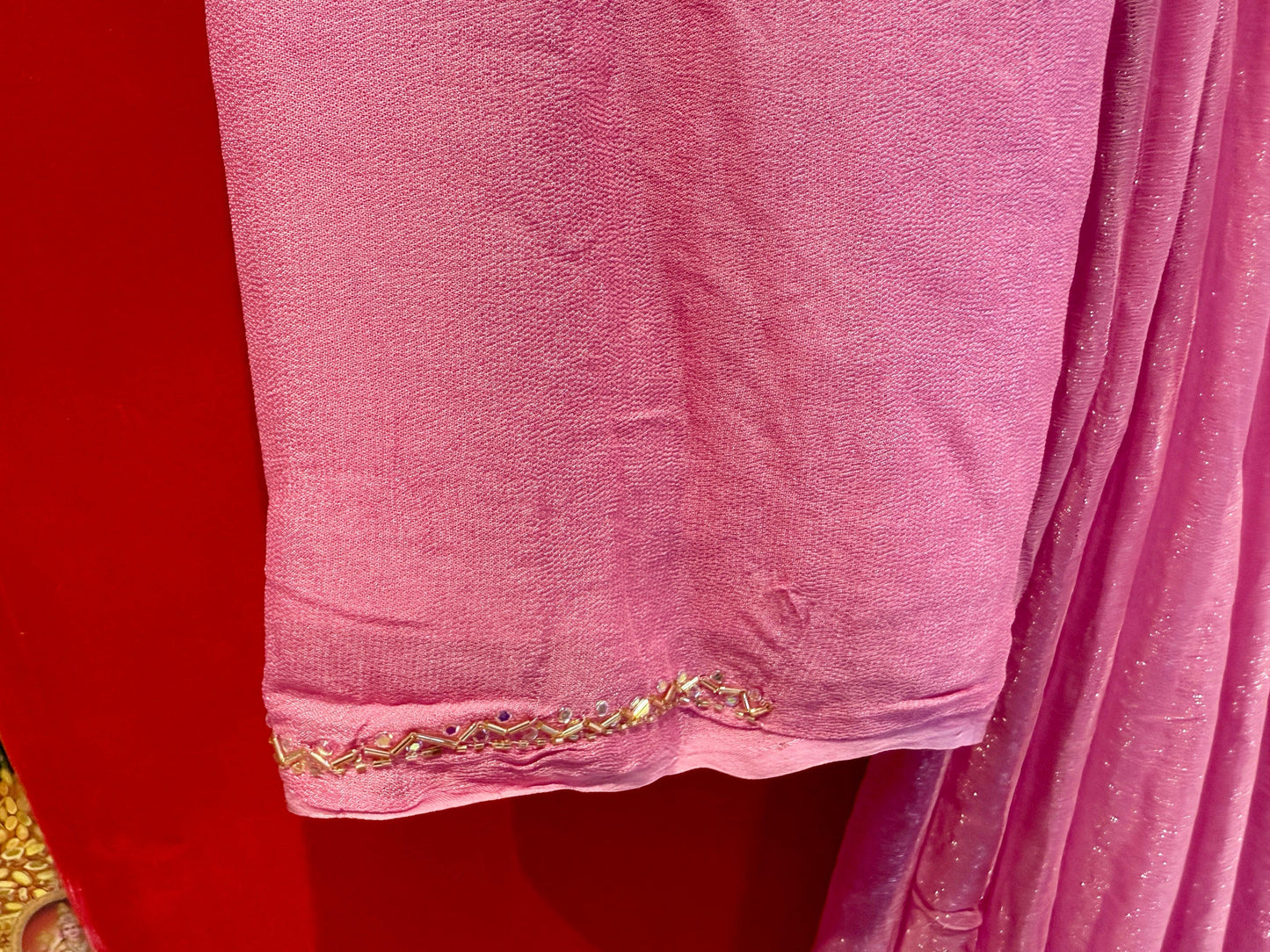 Pink Sweety Chiffon Saree