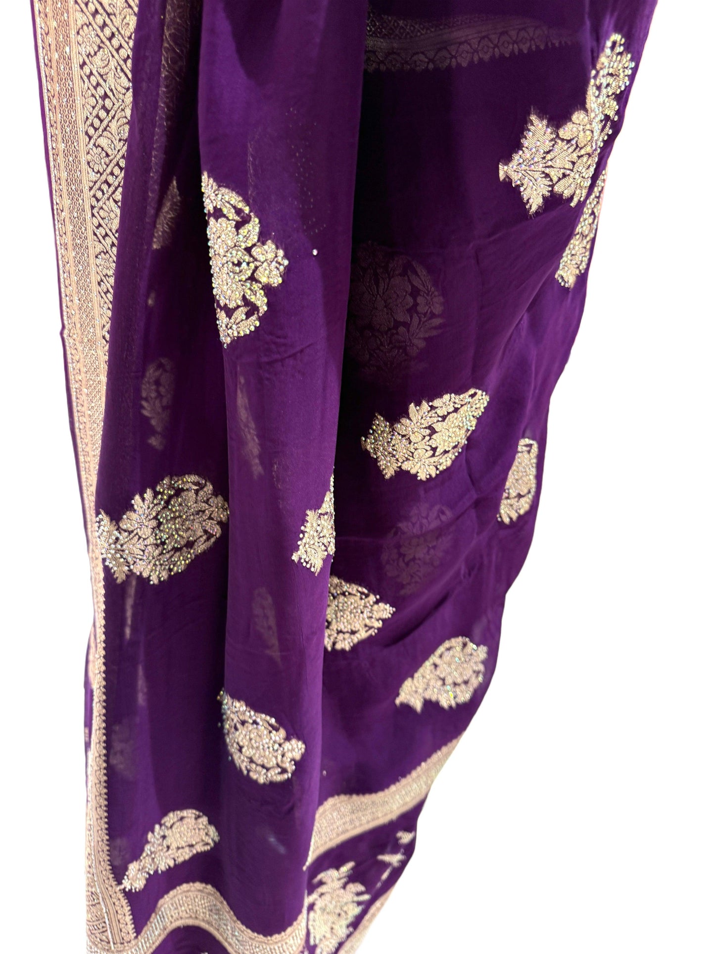 Purple Chiffon Saree